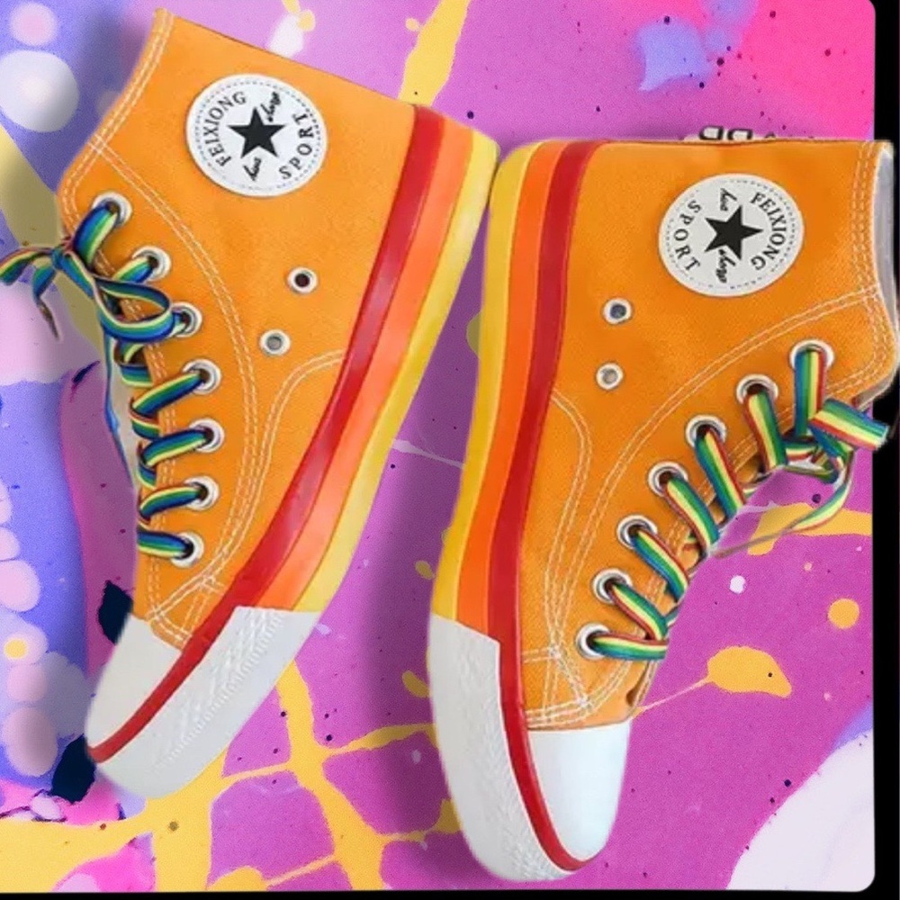 Colorblock Canvas Hi-Tops, Women’s 8